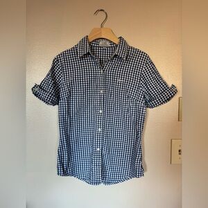 Vintage Guess Checkered Short Sleeve Collared Shirt Size Medium